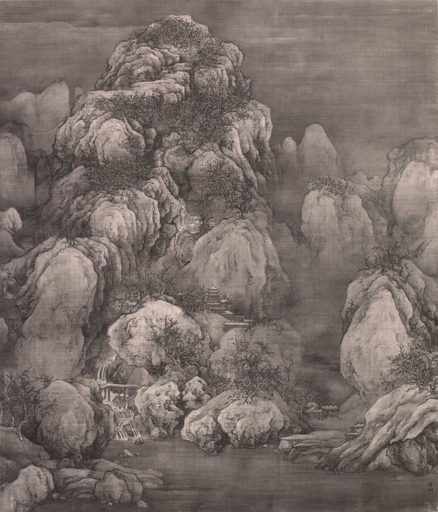 Mount TaiBai Covered in Snow - Mo Hai Lou International Art Research Group